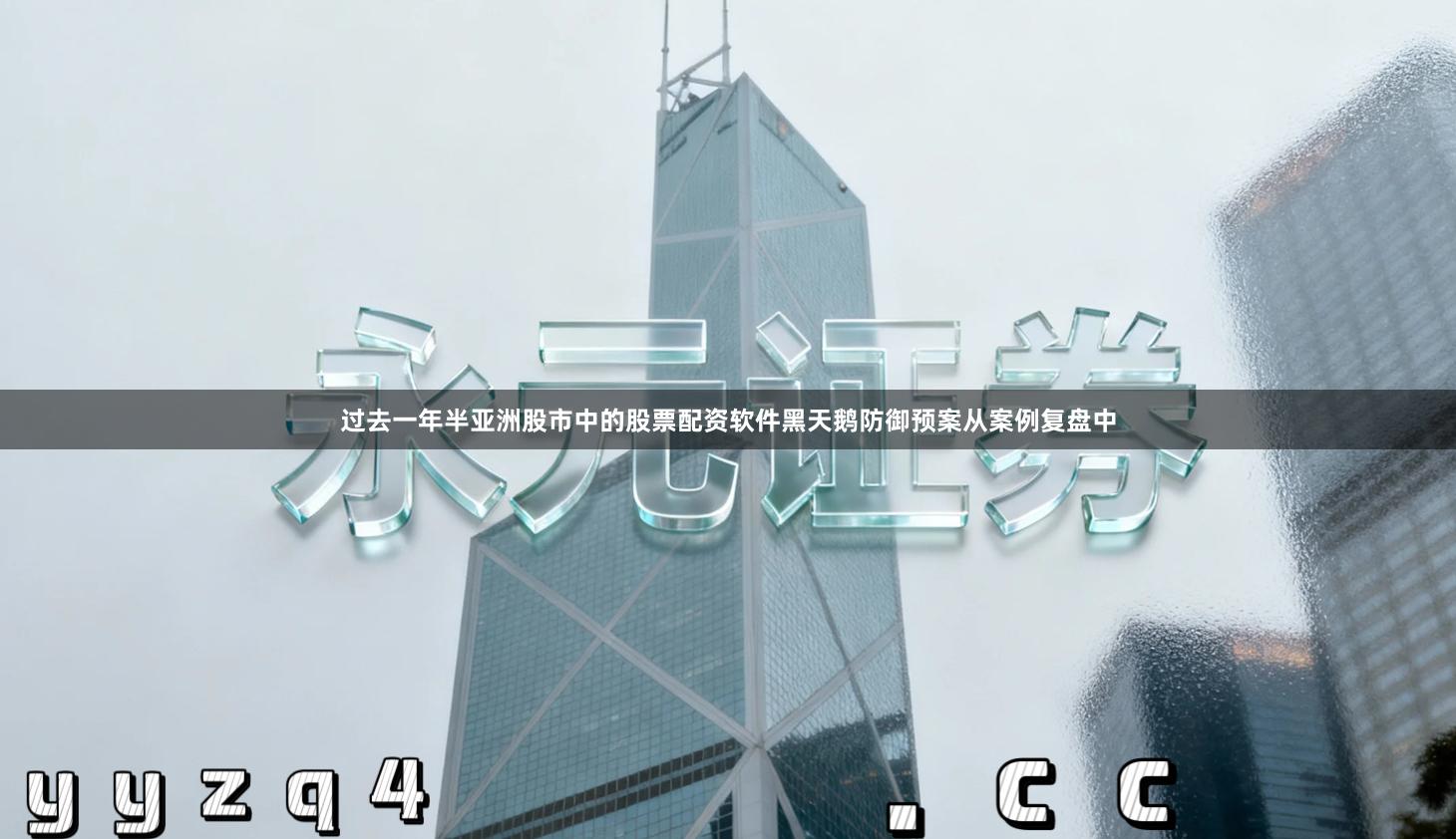 过去一年半亚洲股市中的股票配资软件黑天鹅防御预案从案例复盘中